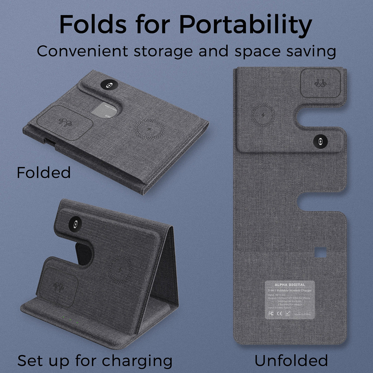 3-in-1 Foldable Wireless Charging Stand - Image 7