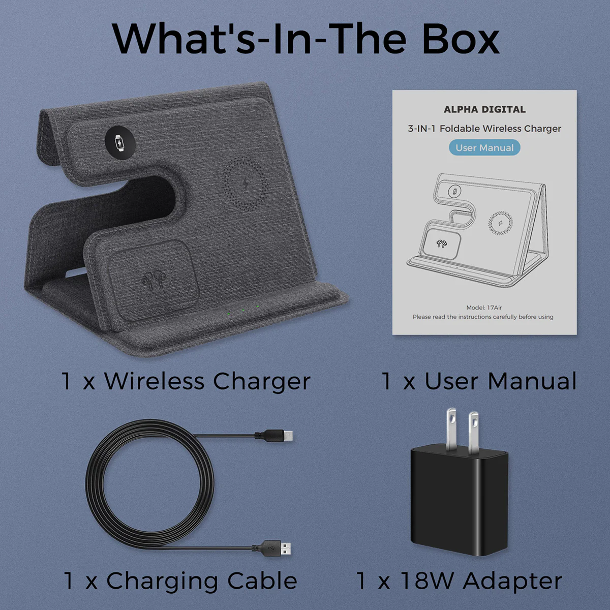 3-in-1 Foldable Wireless Charging Stand - Image 8