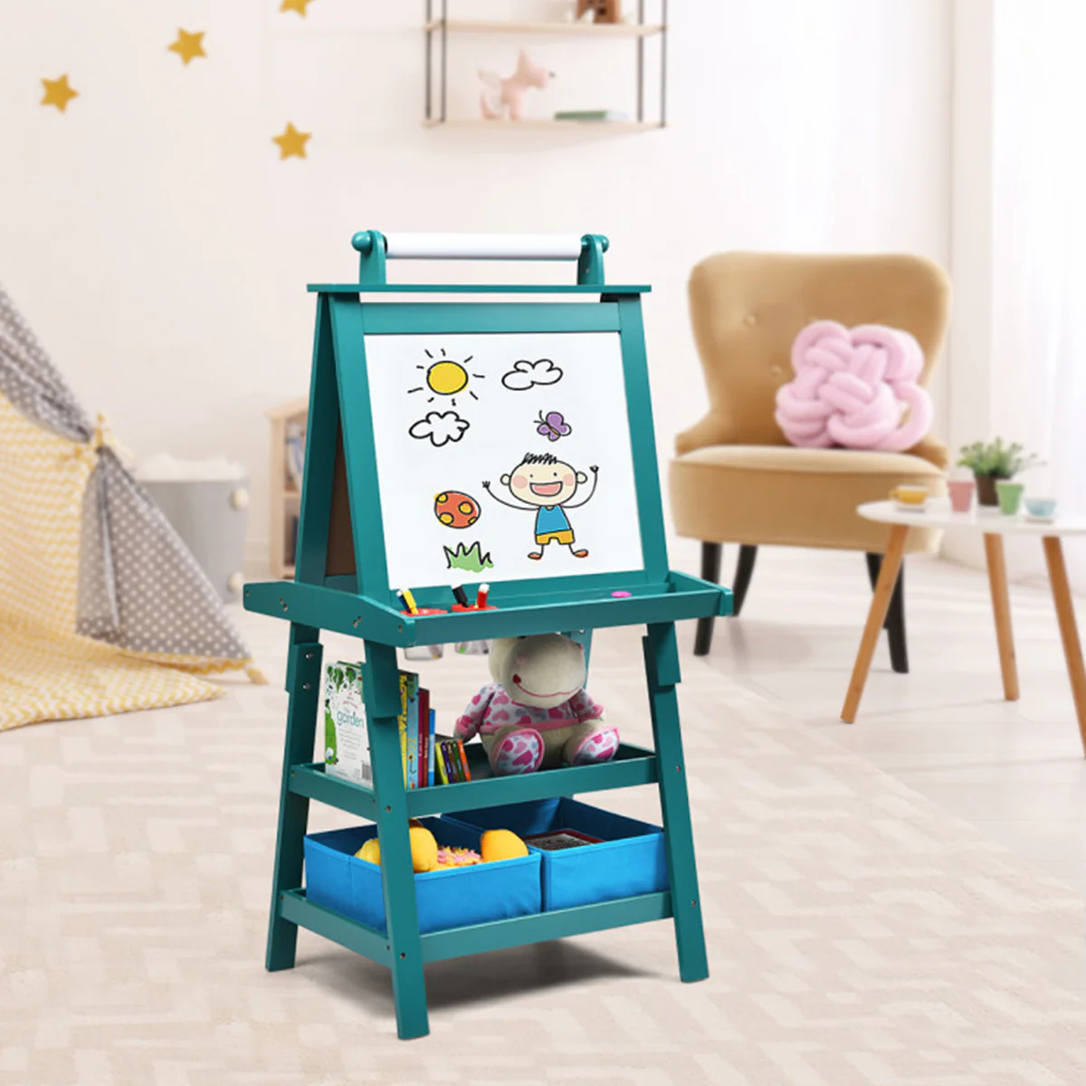 3-in-1 Kids Double-Sided Art Easel - Image 22