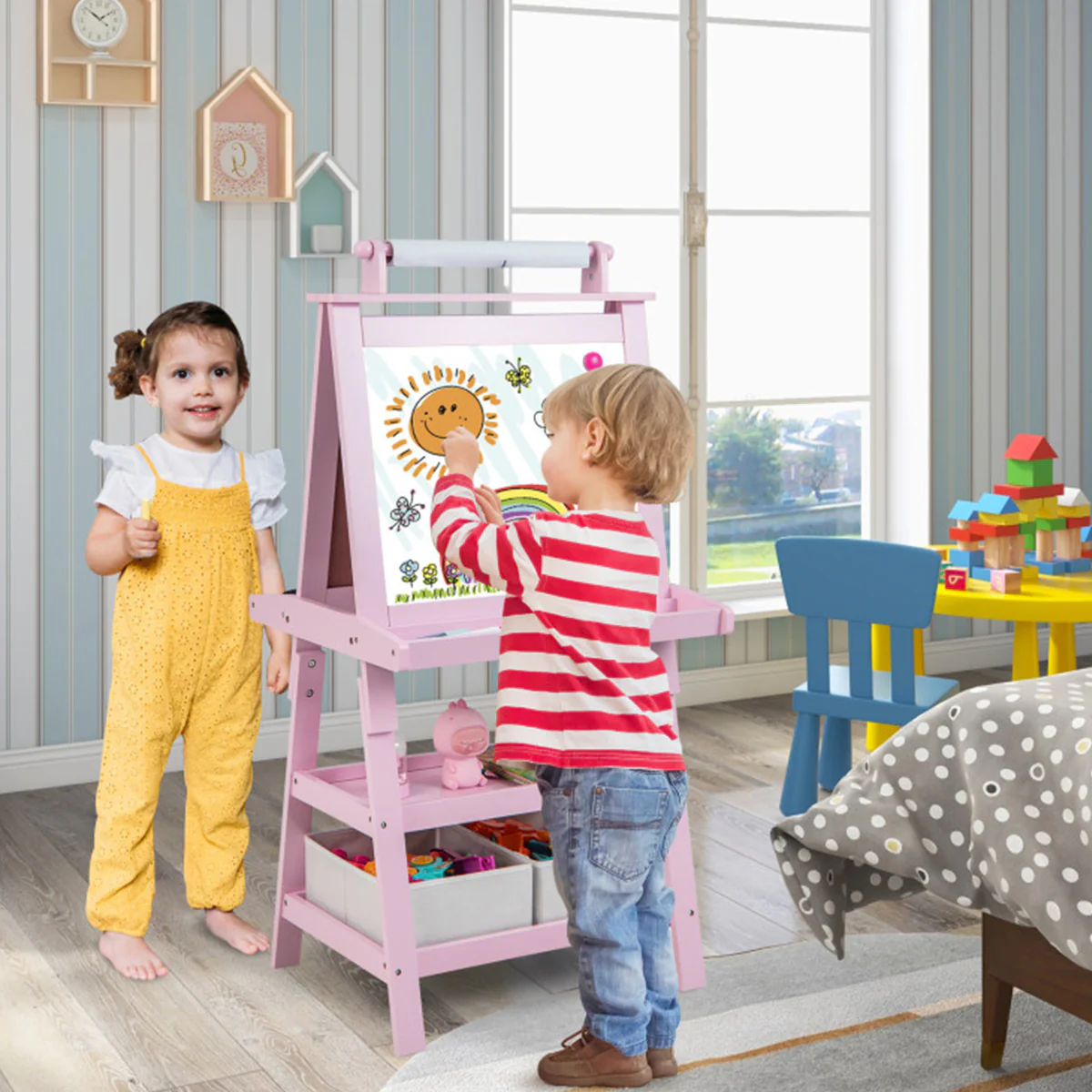 3-in-1 Kids Double-Sided Art Easel - Image 32