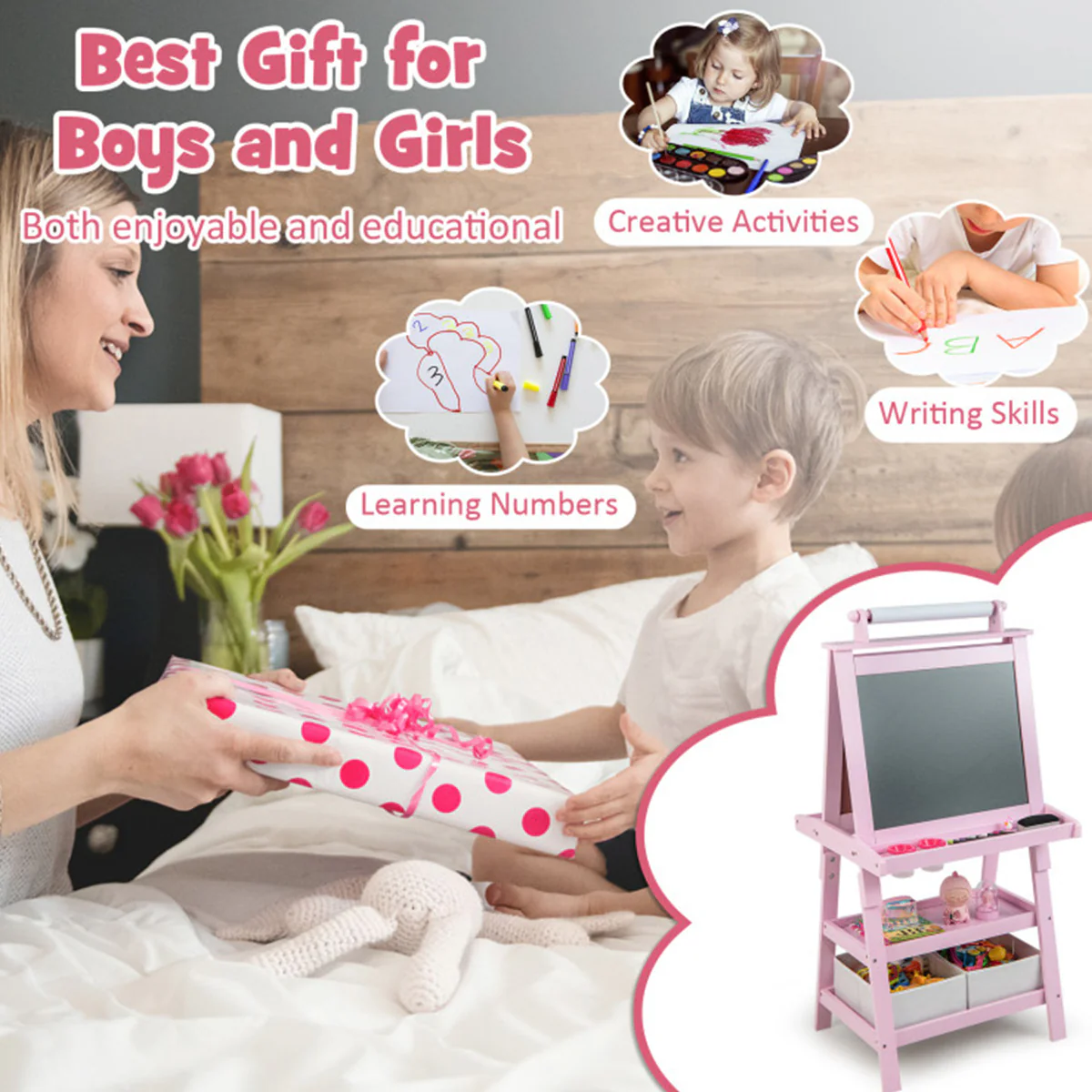 3-in-1 Kids Double-Sided Art Easel - Image 34