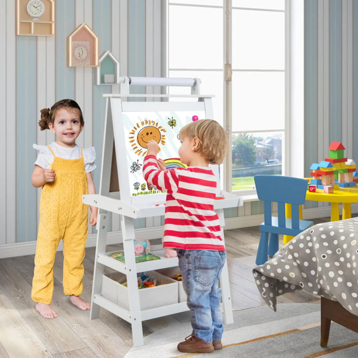 3-in-1 Kids Double-Sided Art Easel - Image 49