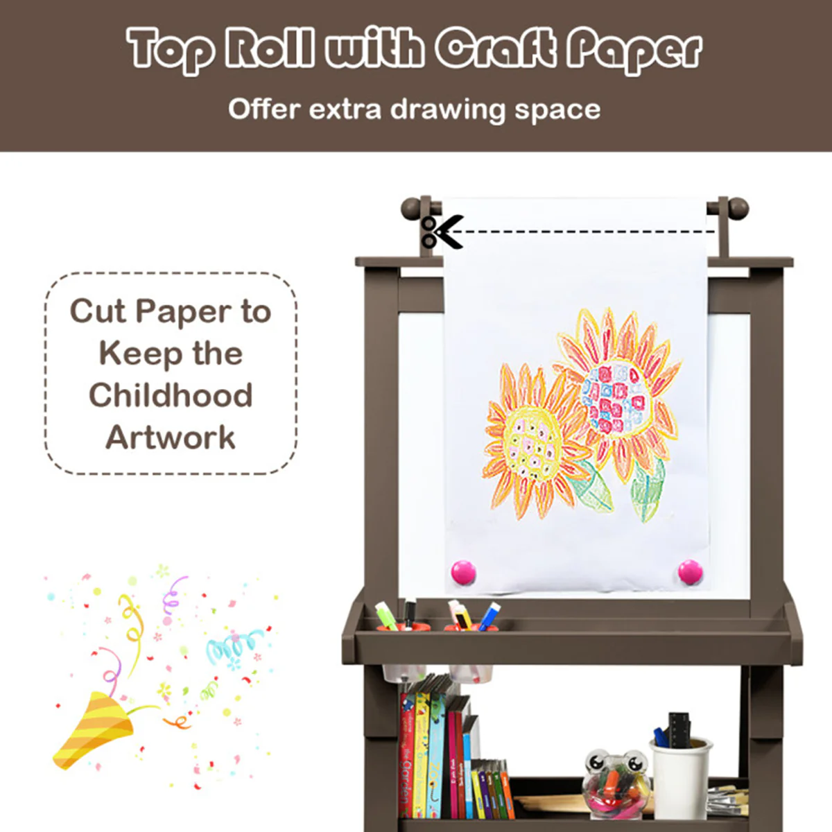 3-in-1 Kids Double-Sided Art Easel - Image 5