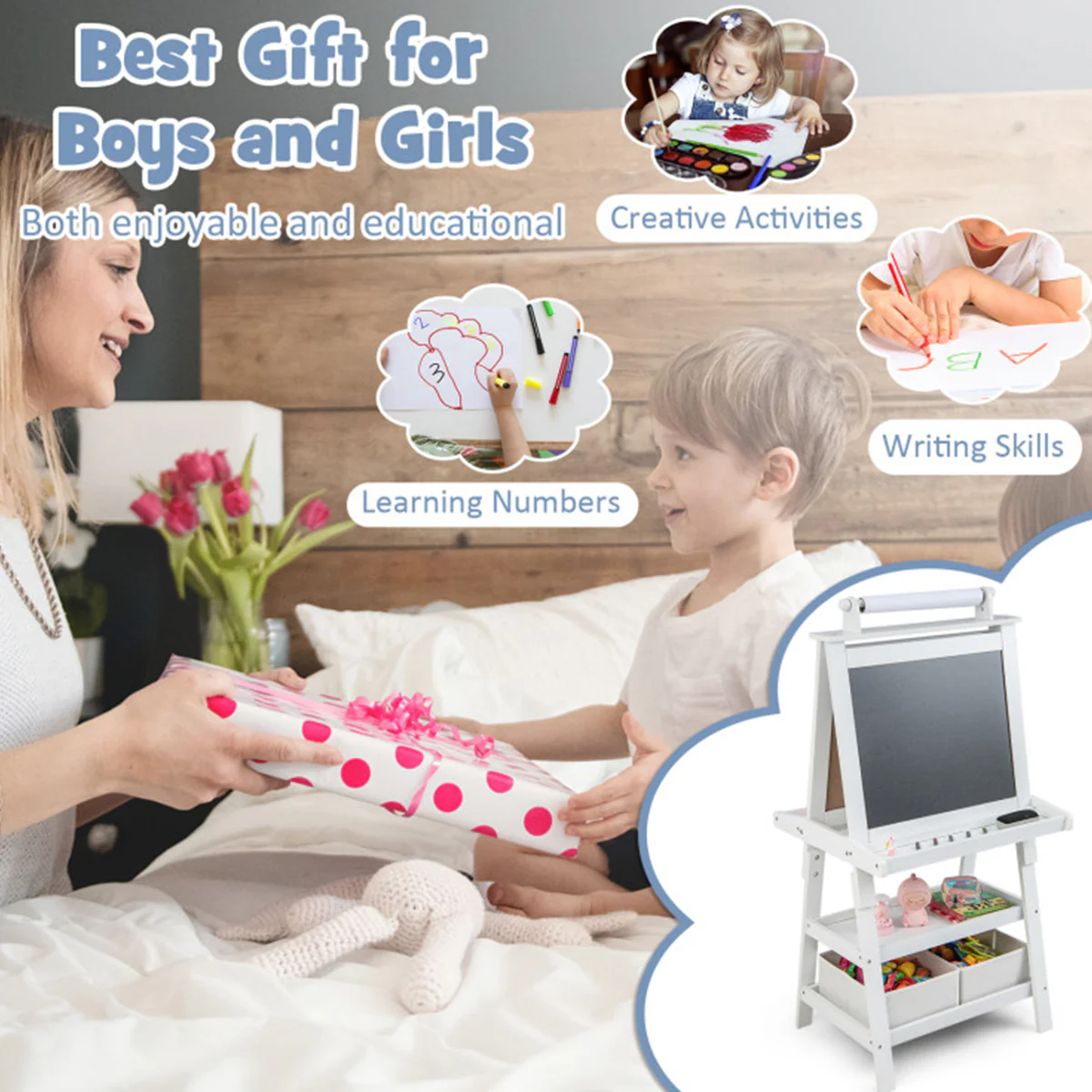 3-in-1 Kids Double-Sided Art Easel - Image 51