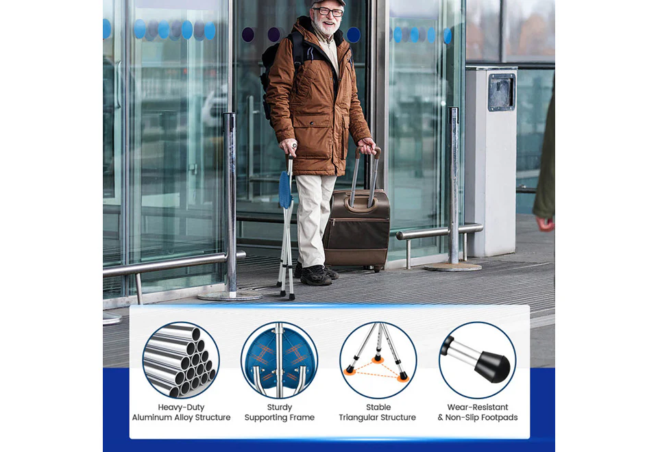 3-in-1 Walking Cane with Seat and Light - Image 5
