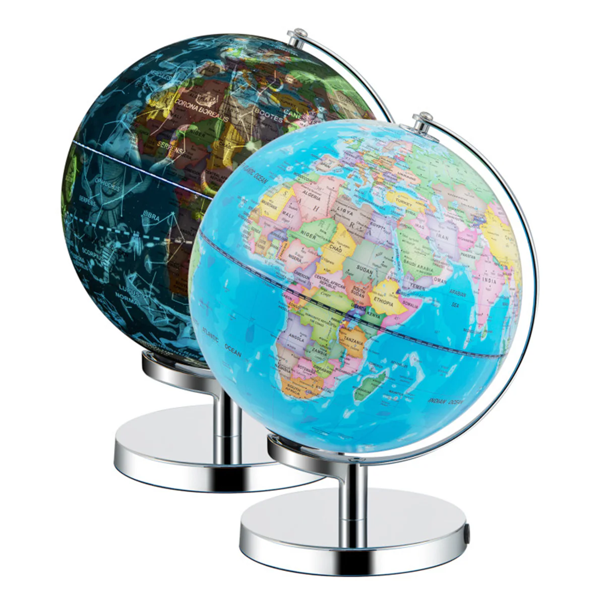 3-in-1 World Globe with Illuminated Constellation Maps - Image 8