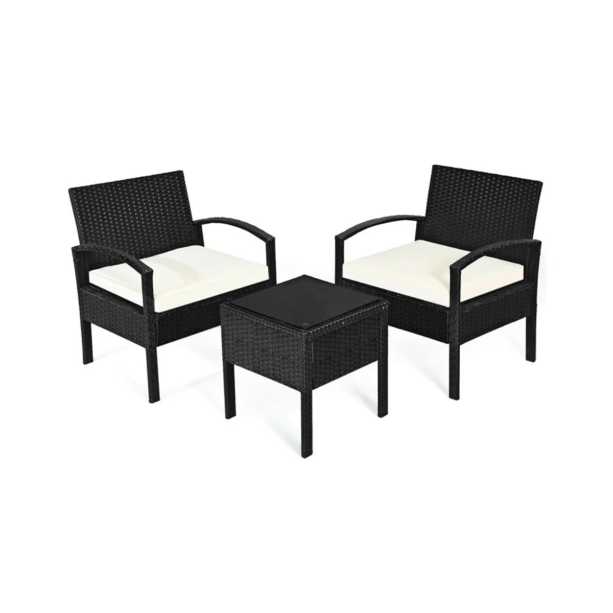 3-Piece Outdoor Rattan Patio Conversation Set - Image 13