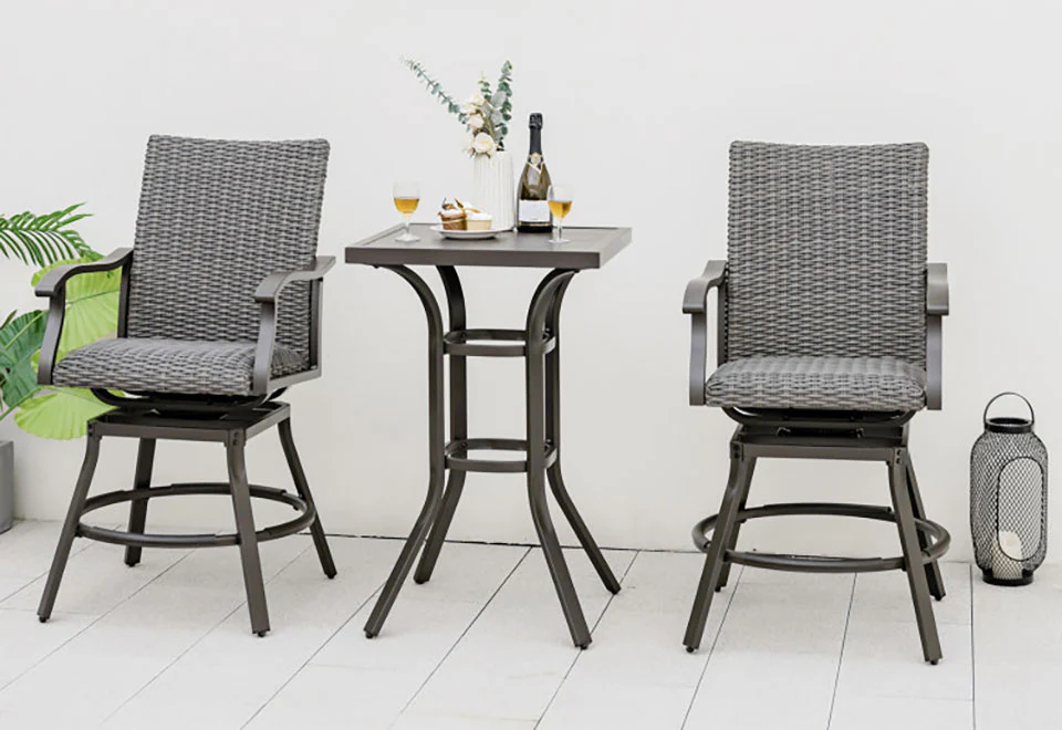 3-Piece Swivel Bar Set with 4D Air Fiber Cushions - Image 3
