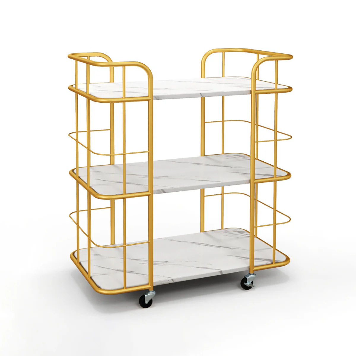 3-Tier Metal Storage Serving Cart Trolley - Image 2