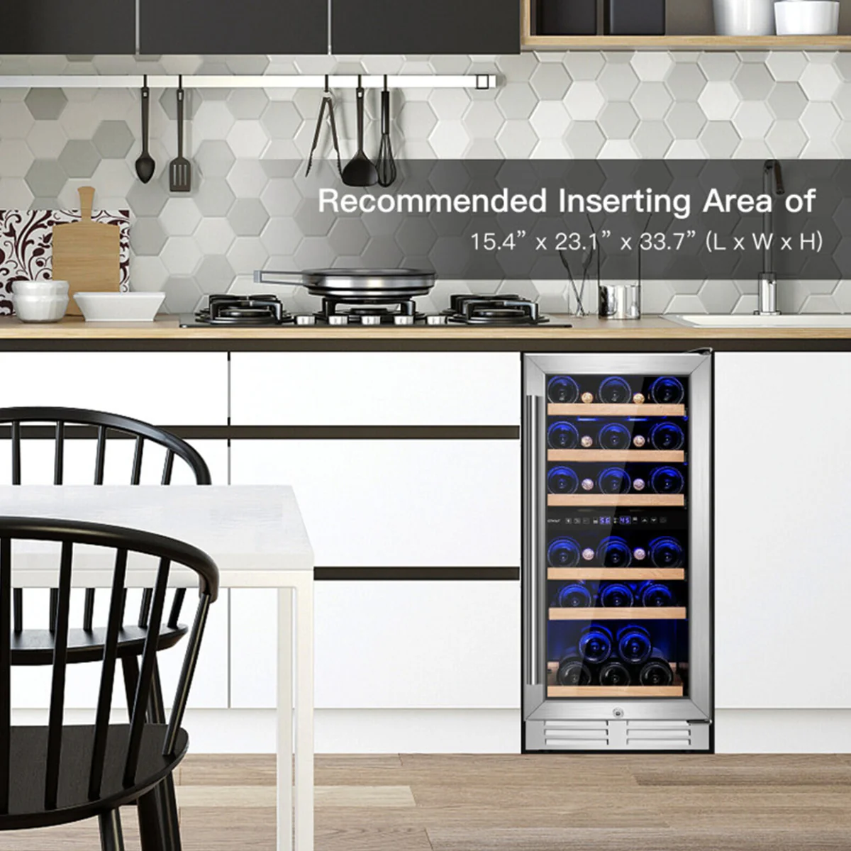 30-Bottle Dual Zone Freestanding Wine Cooler - Image 10