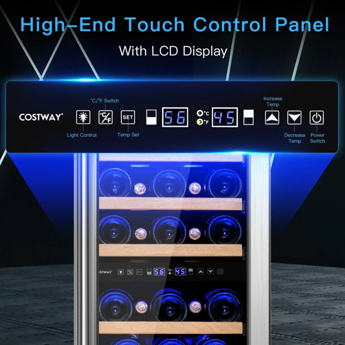 30-Bottle Dual Zone Freestanding Wine Cooler - Image 5
