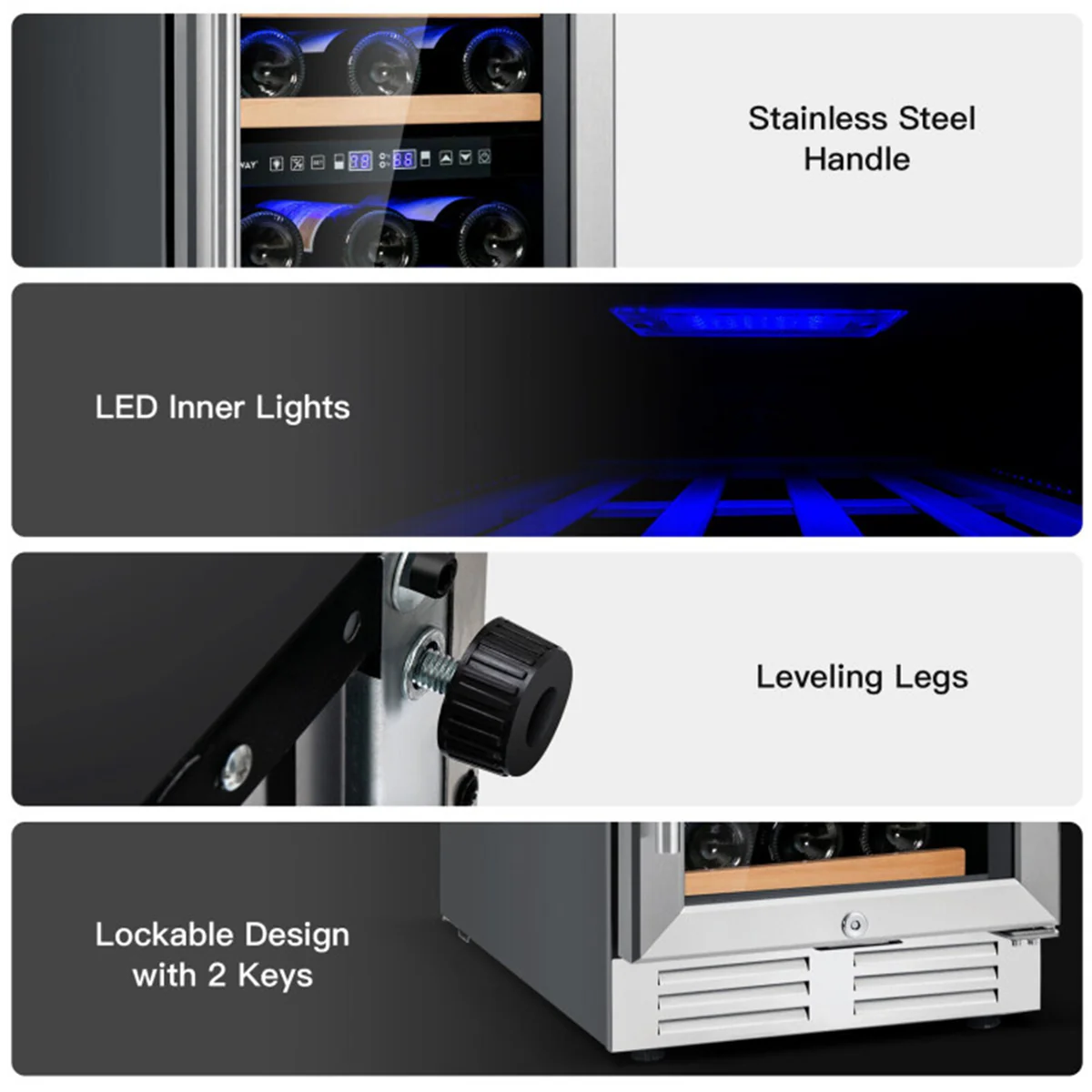 30-Bottle Dual Zone Freestanding Wine Cooler - Image 8