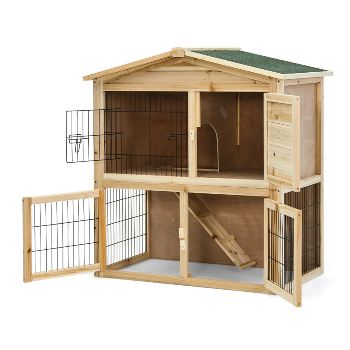 35'' Wooden Chicken Coop with Ramp - Image 2