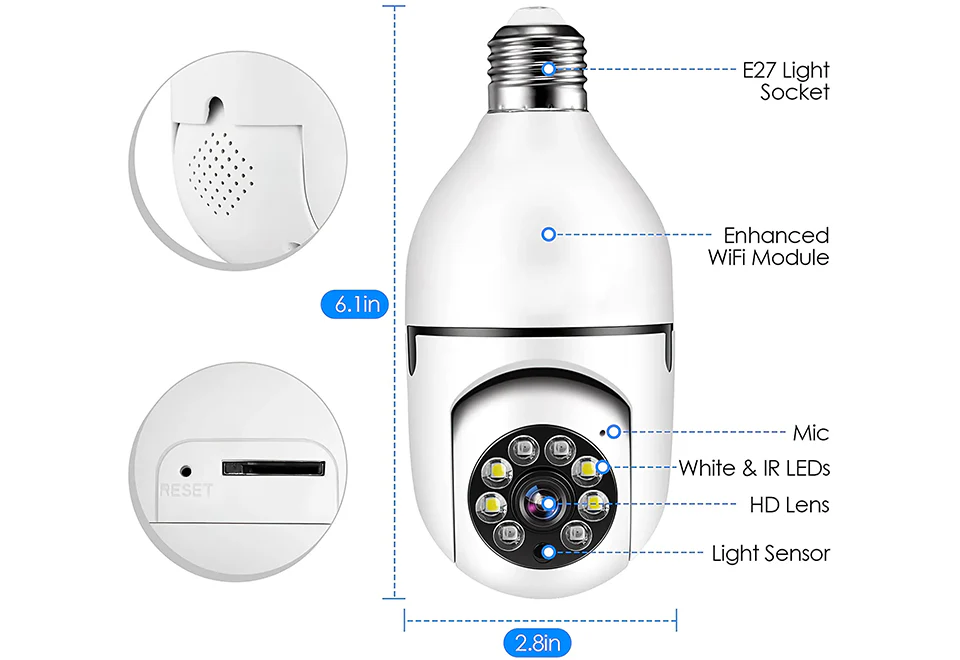 360-Degree Lightbulb Camera - Image 6