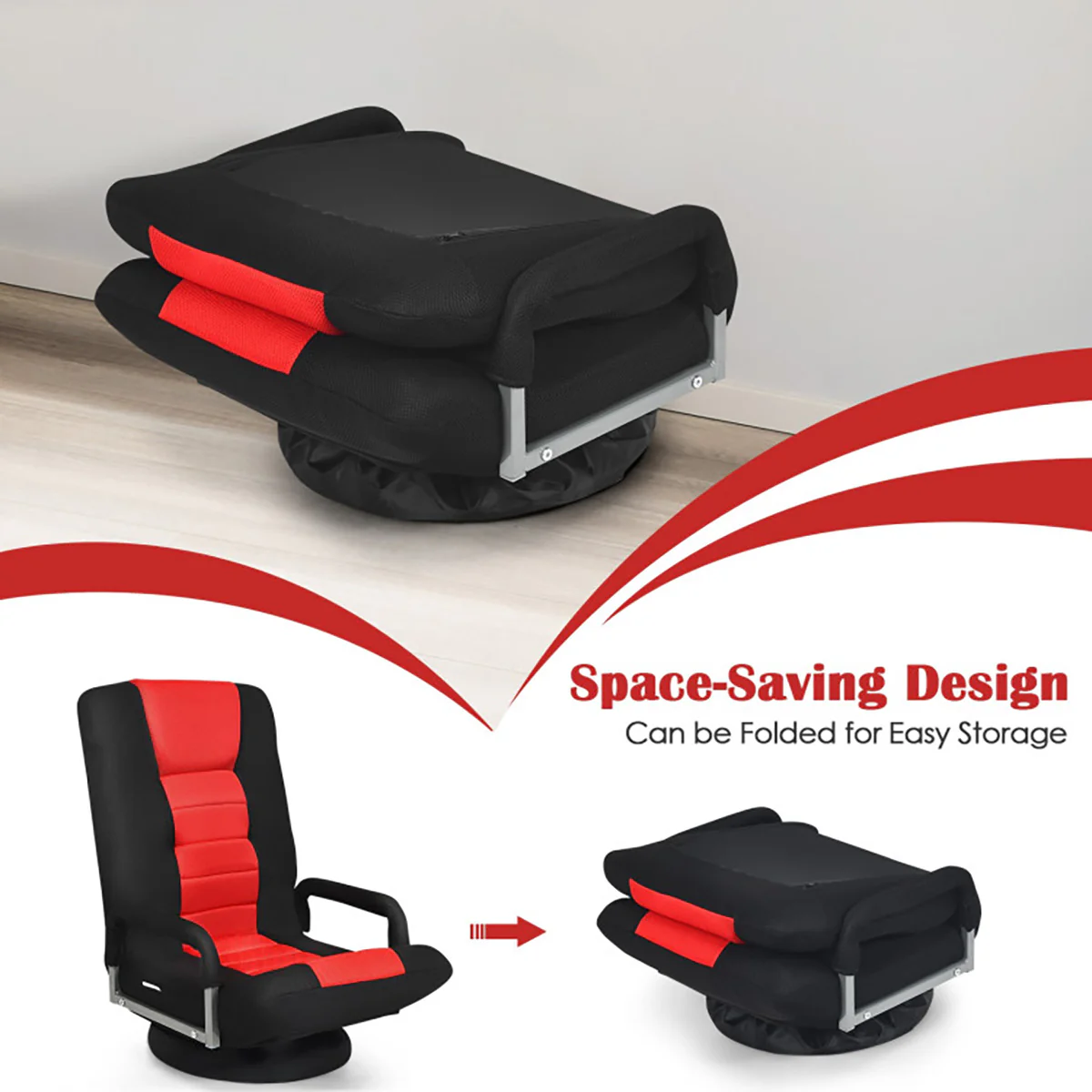 360-Degree Swivel Gaming Floor Chair - Image 3