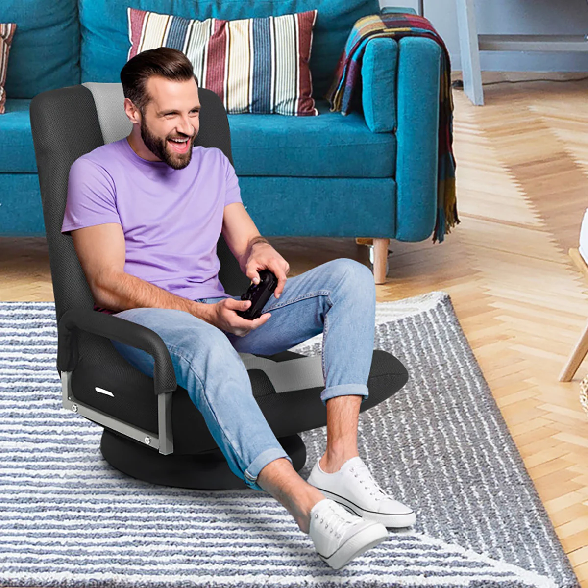 360-Degree Swivel Gaming Floor Chair - Image 30