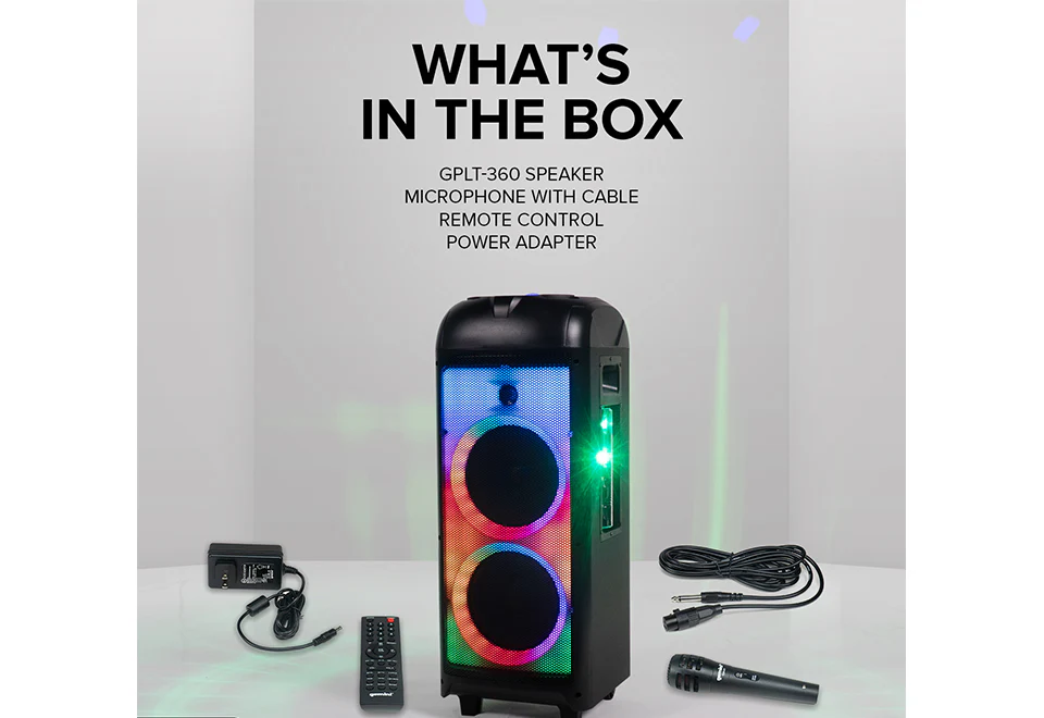 360° Portable Bluetooth Speaker With LED Party Lighting - Image 11
