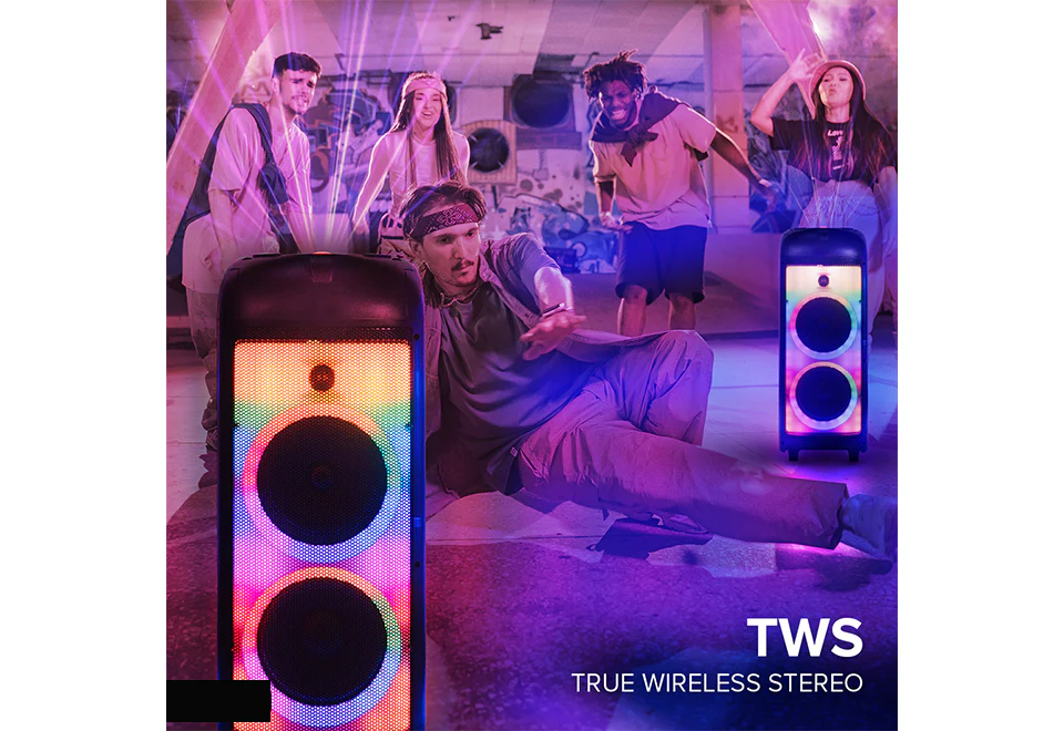 360° Portable Bluetooth Speaker With LED Party Lighting - Image 2