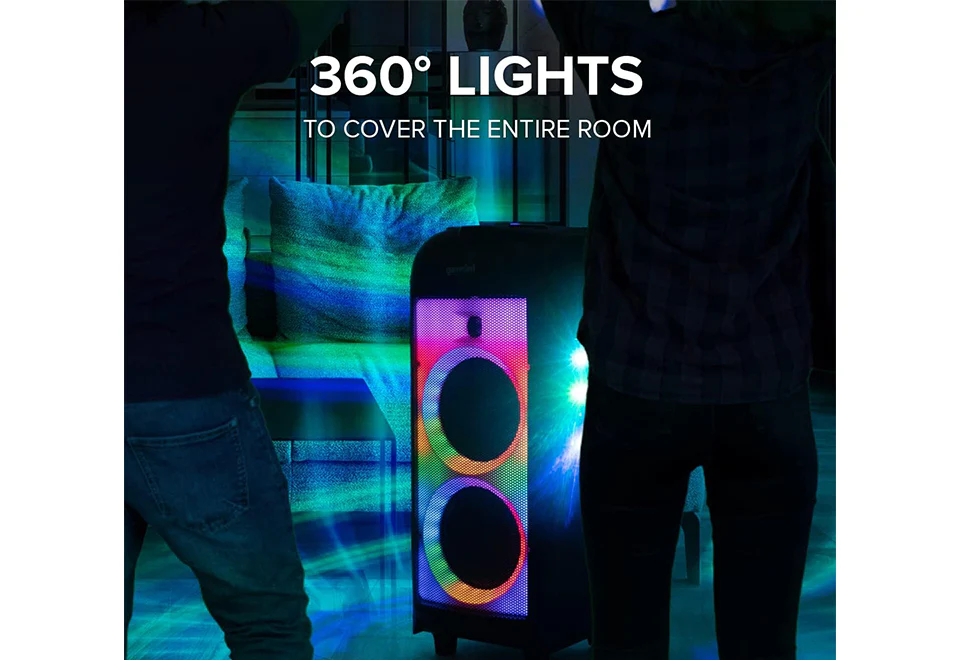 360° Portable Bluetooth Speaker With LED Party Lighting - Image 4