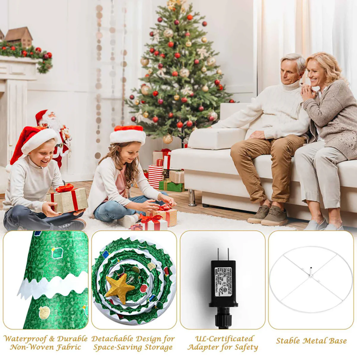4.6' Pre-Lit Pop-up Christmas Tree - Image 4