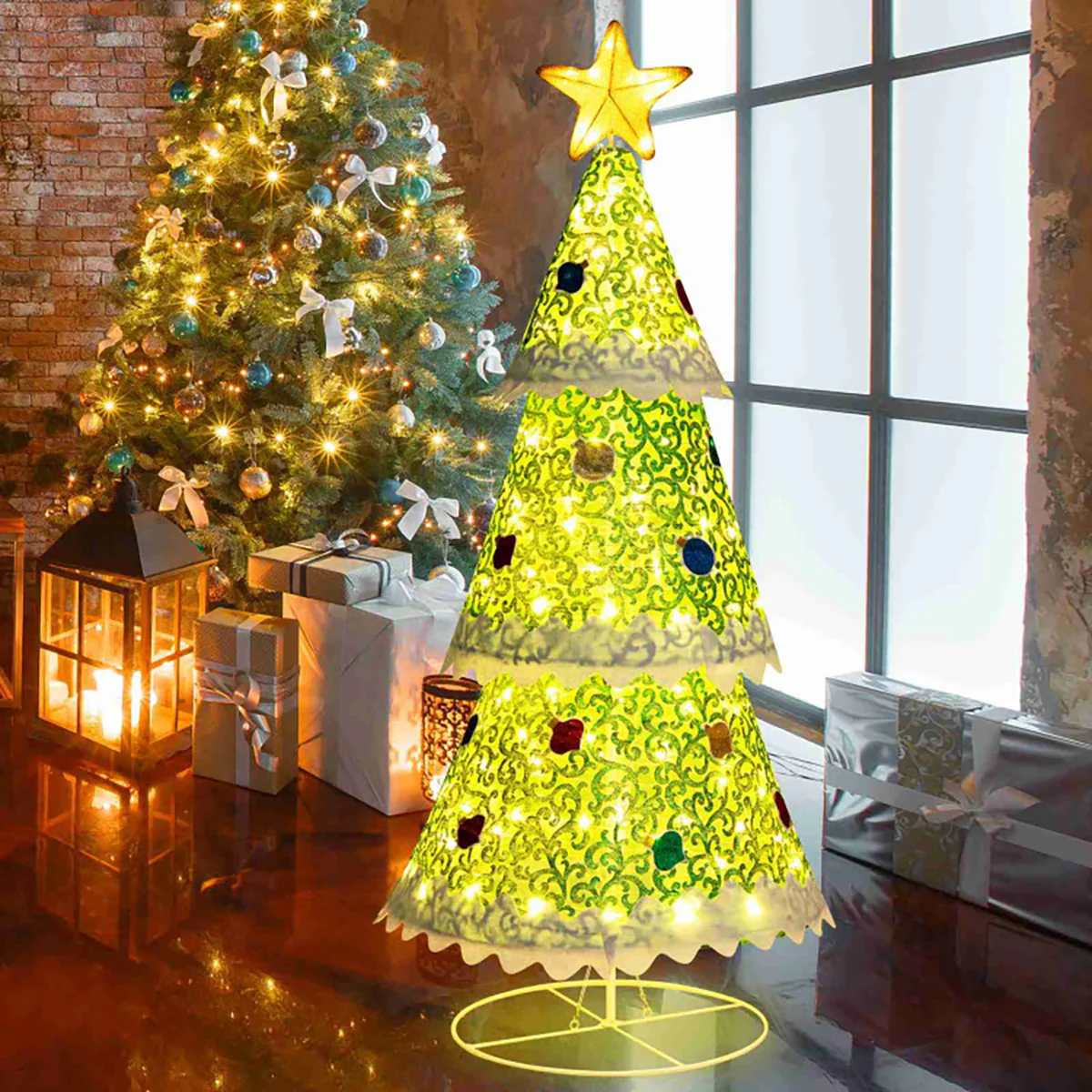 4.6' Pre-Lit Pop-up Christmas Tree - Image 9
