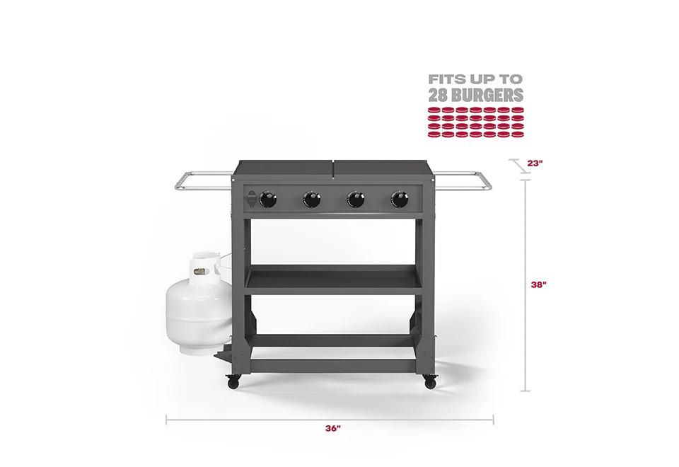 4-Burner Outdoor Griddle with Cover - Image 4