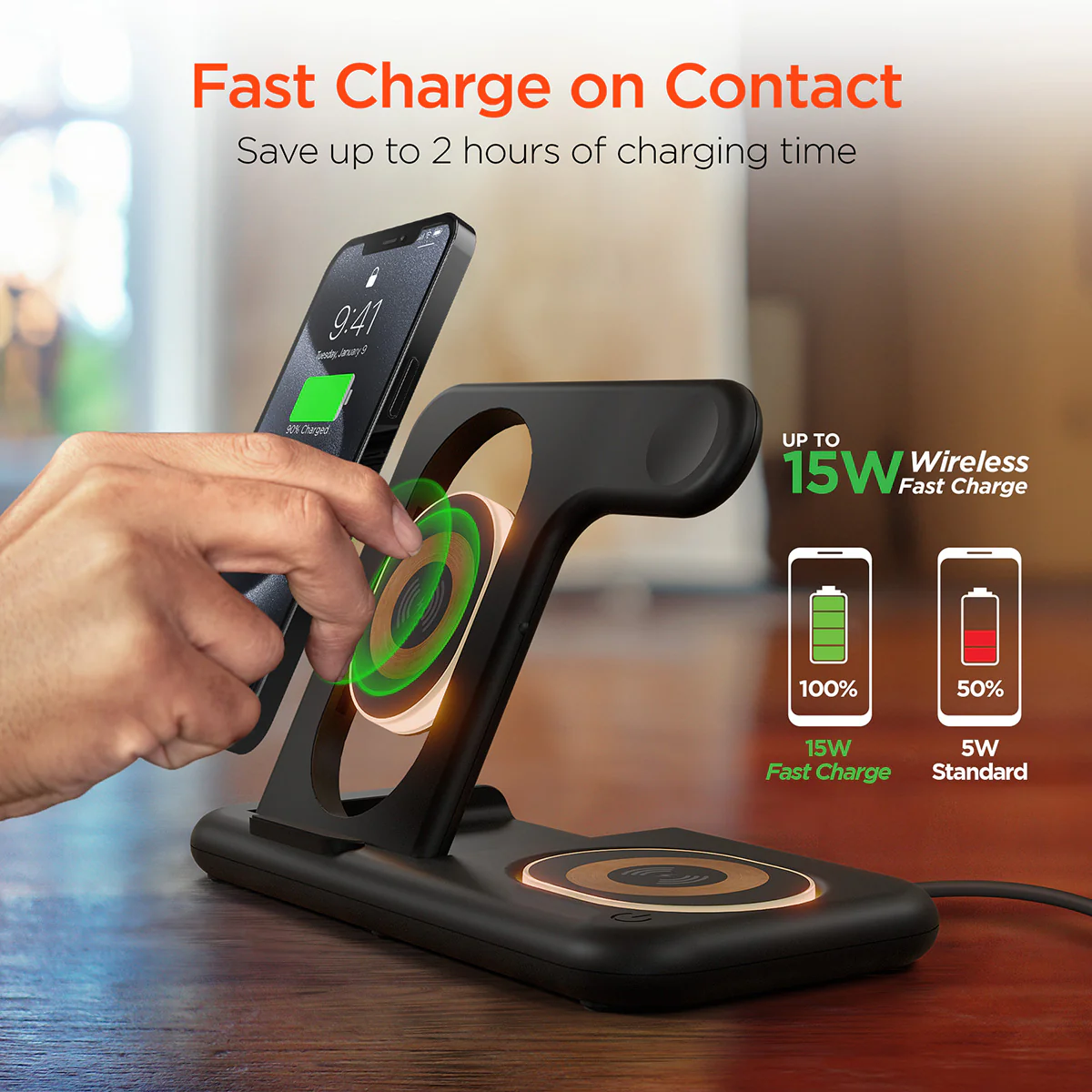 4-in-1 Foldable Apple Charging Station - Image 5