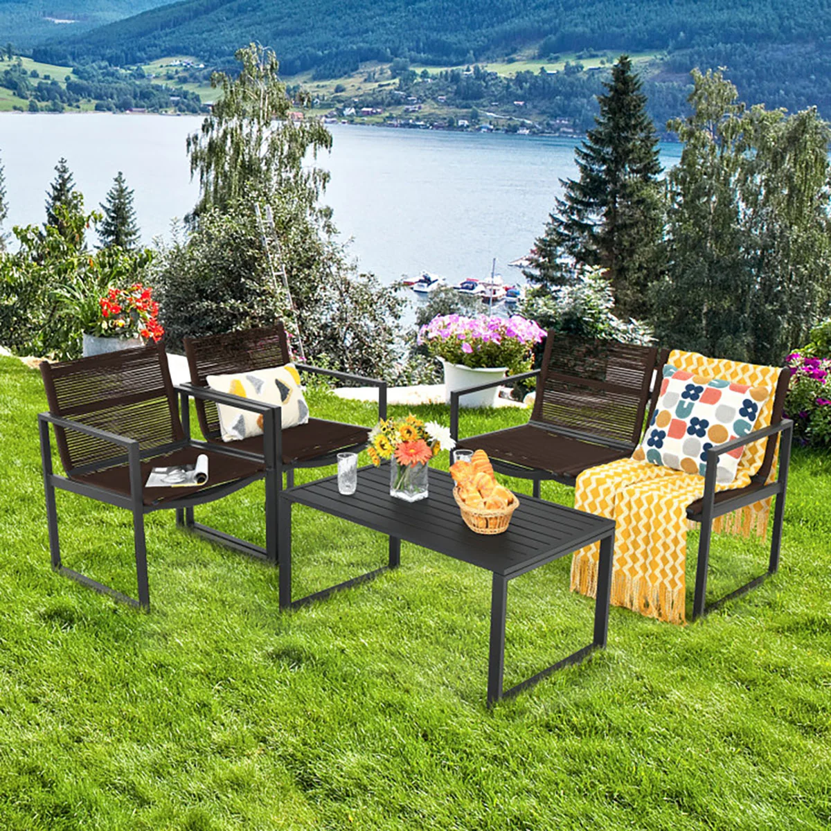 4-Piece Patio Set with Loveseat - Image 7