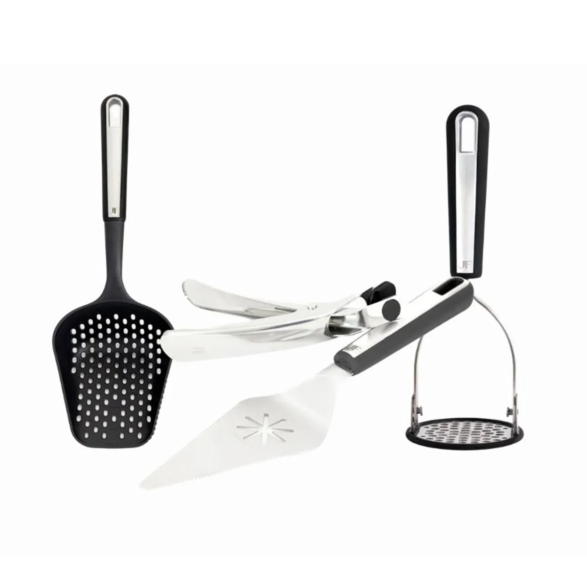 4-Piece Stainless Steel and Silicone Tool Set - Image 2