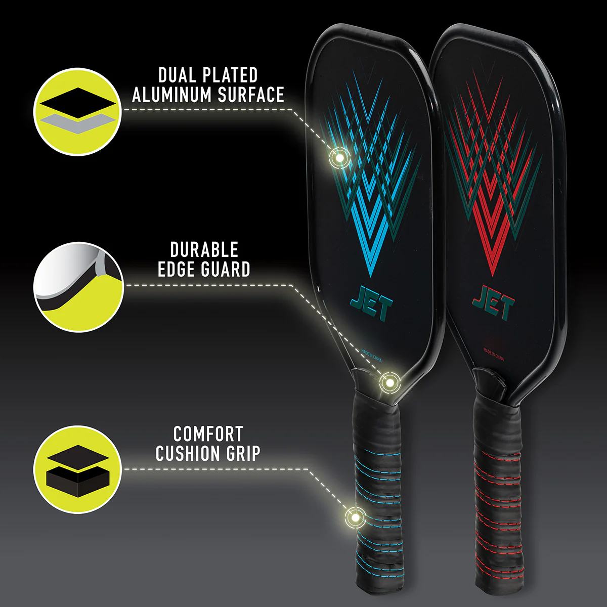 4-Player Aluminum Paddle Pickleball Set - Image 4