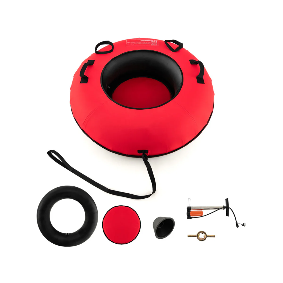 40'' Heavy-Duty Inflatable Snow Sled with Tow Strap - Image 2