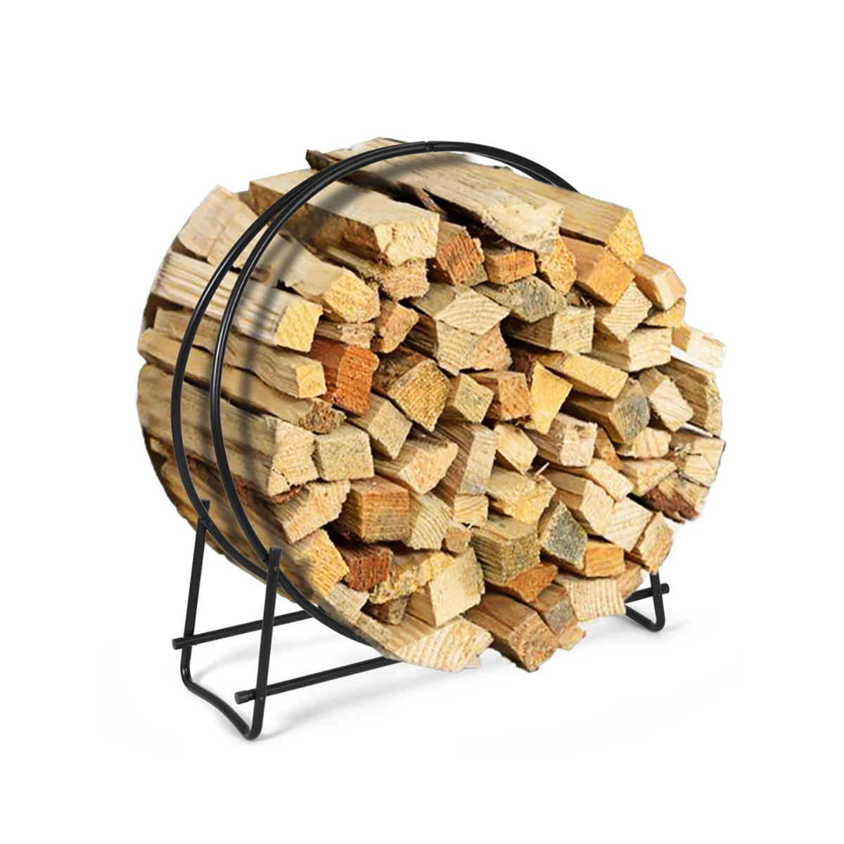 40'' Log Hoop Firewood Storage Rack - Image 2