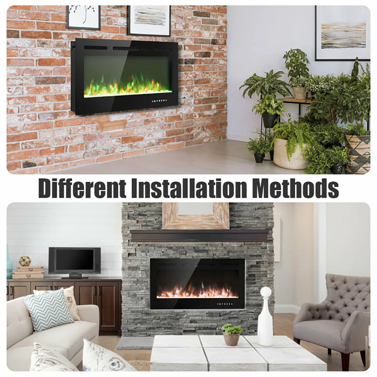 40'' Recessed Electric Fireplace - Image 5
