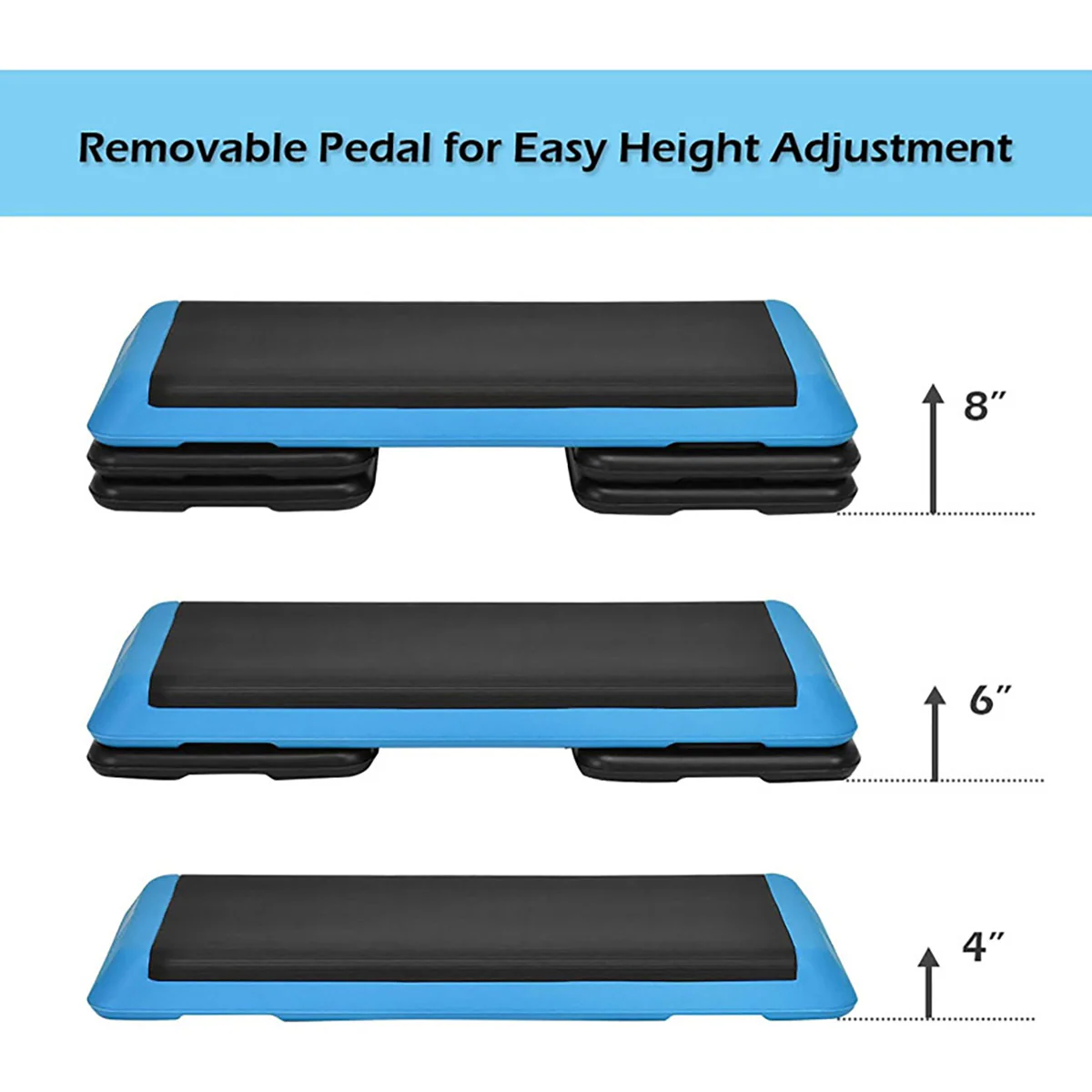 43'' Height Adjustable Fitness Aerobic Step Platform - Image 3