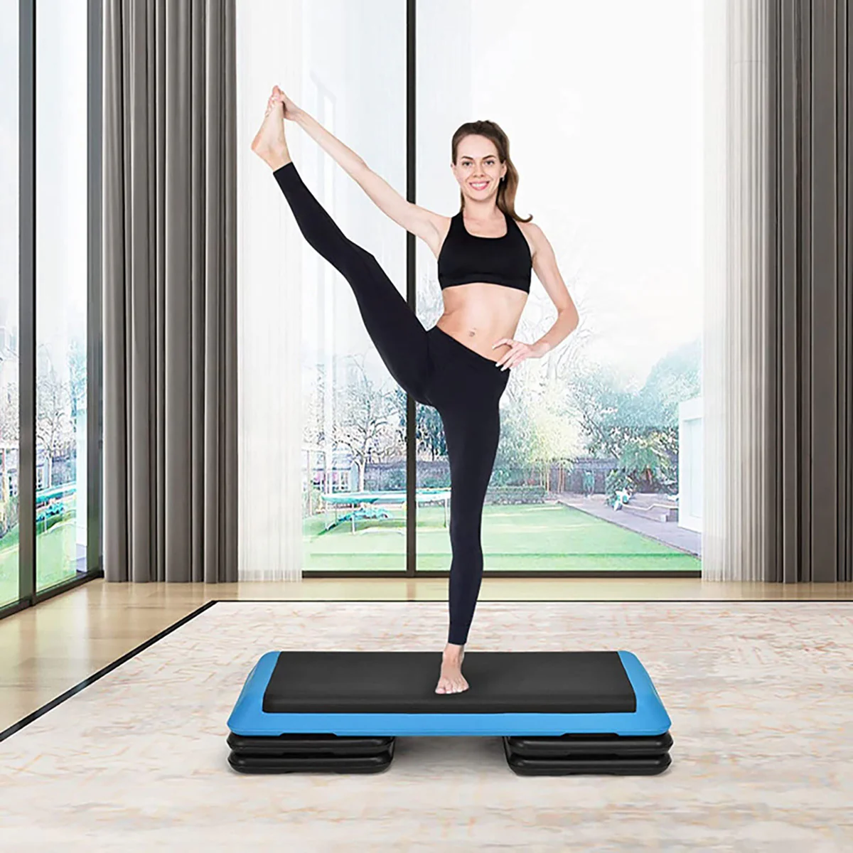 43'' Height Adjustable Fitness Aerobic Step Platform - Image 5