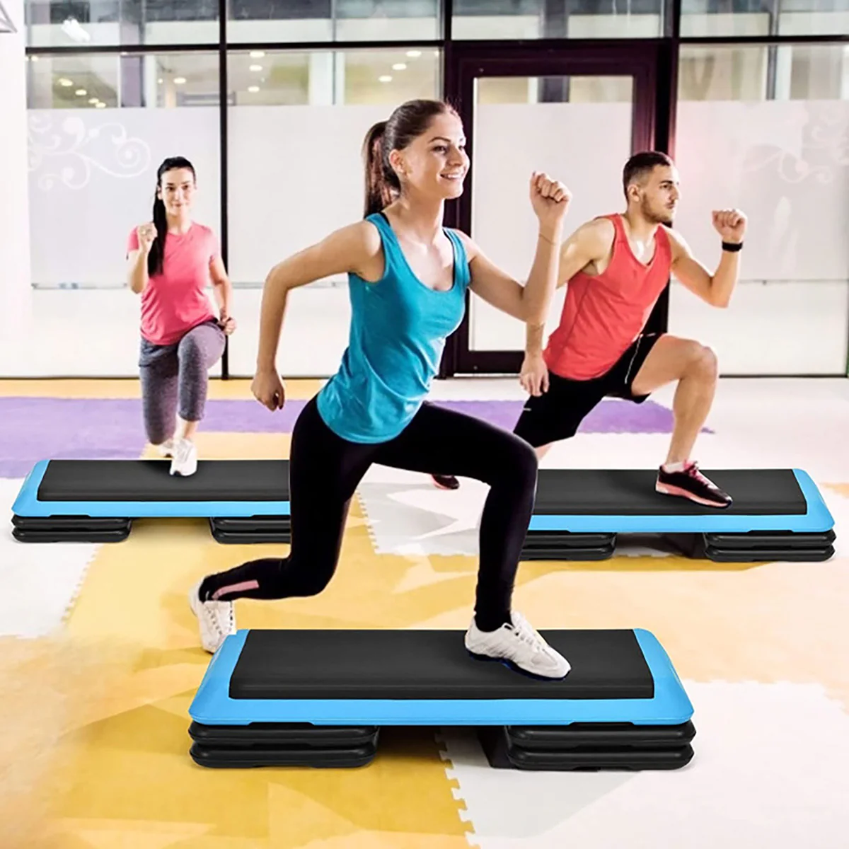 43'' Height Adjustable Fitness Aerobic Step Platform - Image 9