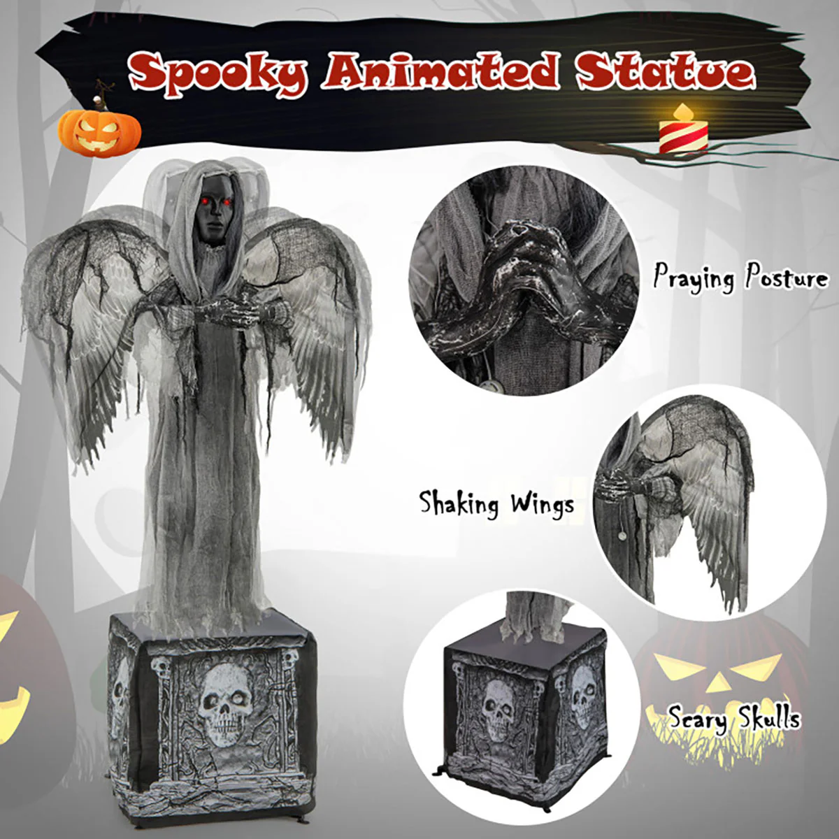 5.5 Ft. Mechanized Statue with Glowing Eyes - Image 6