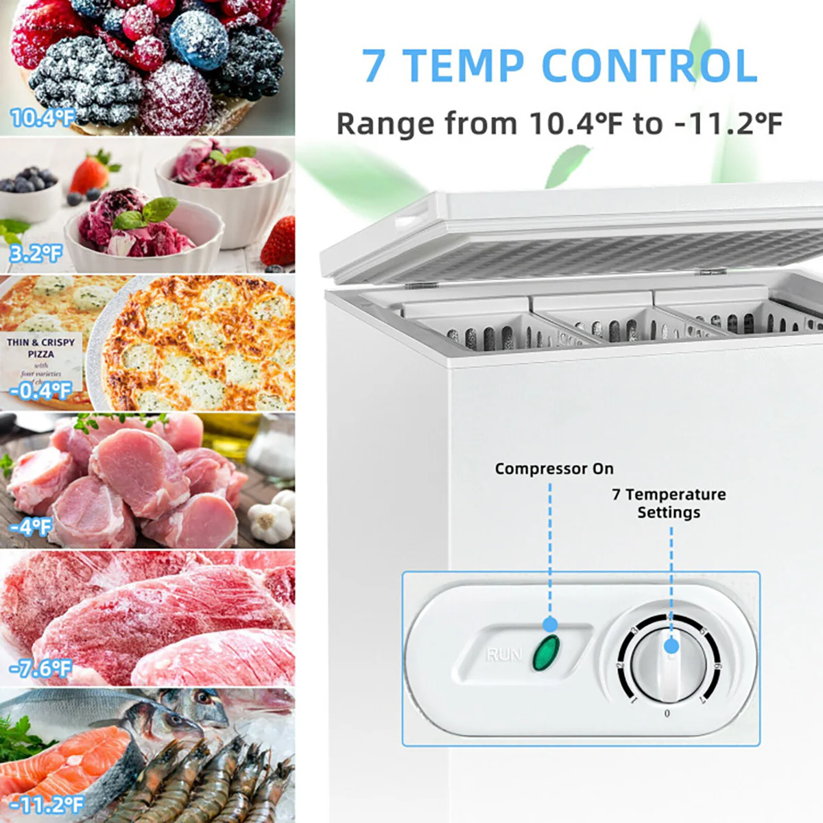 5 Cu. Ft. Chest Freezer with 3 Removable Storage Baskets - Image 8