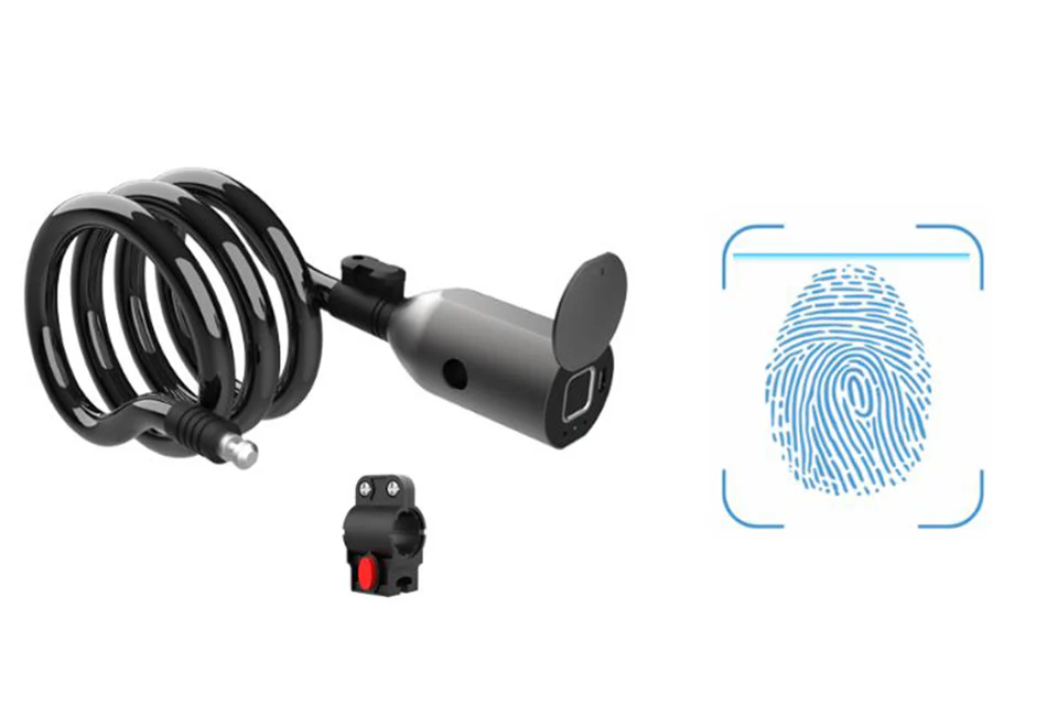 5' Fingerprint Cable Bike Lock - Image 8
