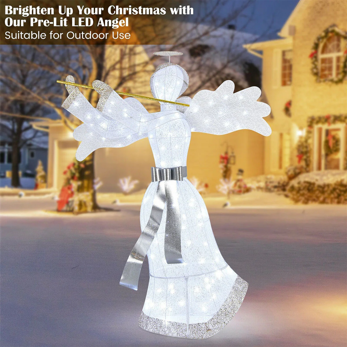 5-Ft. Prelit Lawn Angel - Image 9
