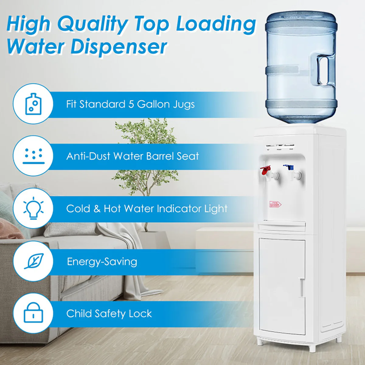 5-Gallon Hot and Cold Water Dispenser - Image 5