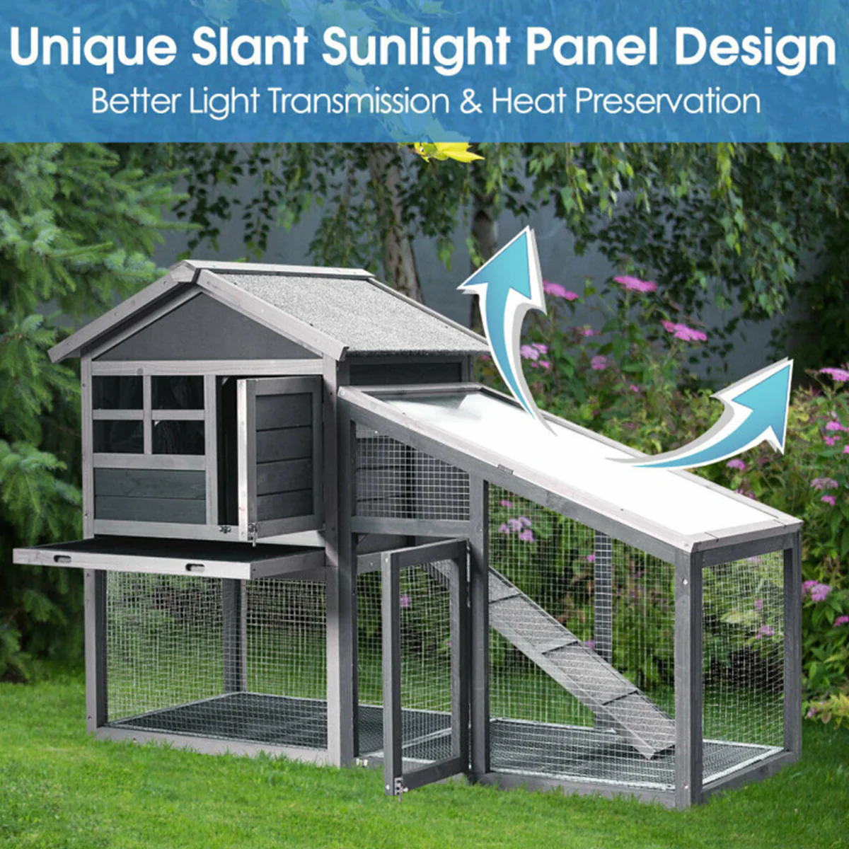 56.5’’ Wood Small Animal Hutch - Image 4