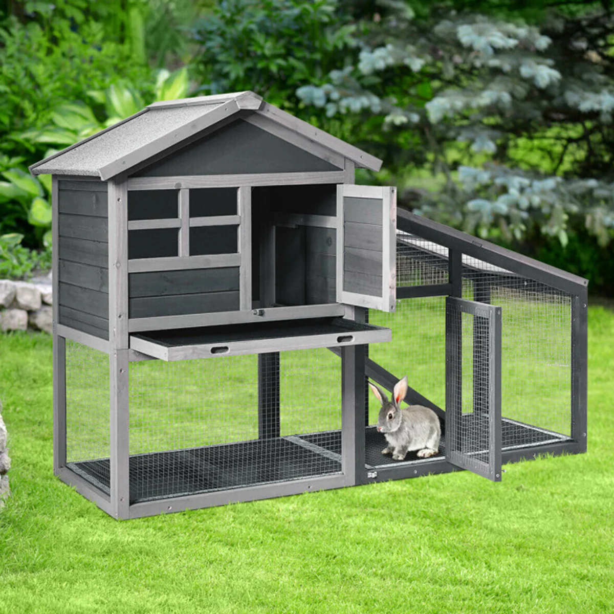 56.5’’ Wood Small Animal Hutch - Image 9