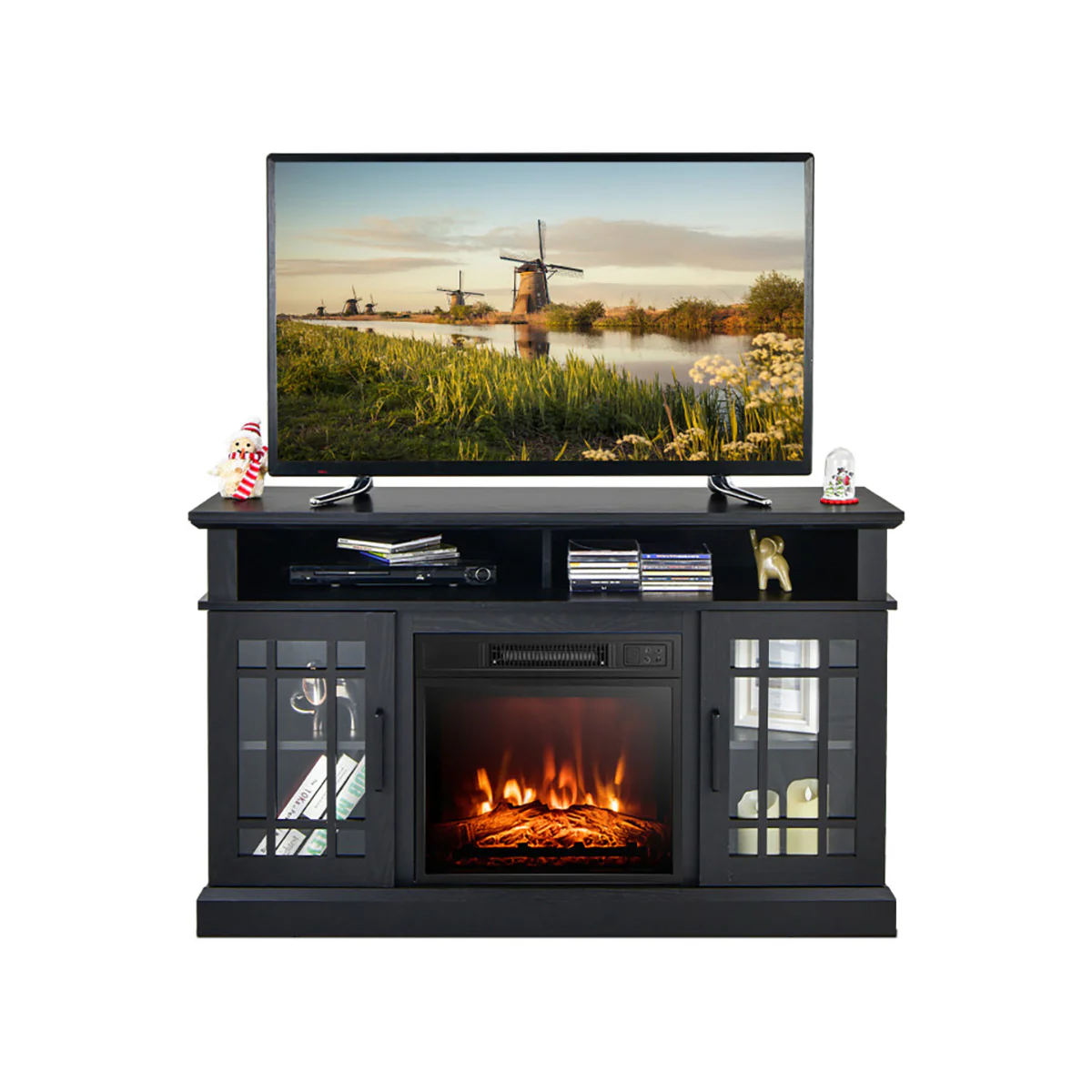 58'' Fireplace TV Stand with Adjustable Shelves - Image 21