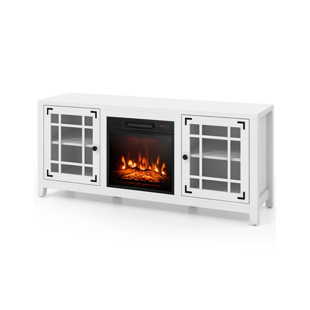 58'' Fireplace TV Stand with Adjustable Shelves - Image 22