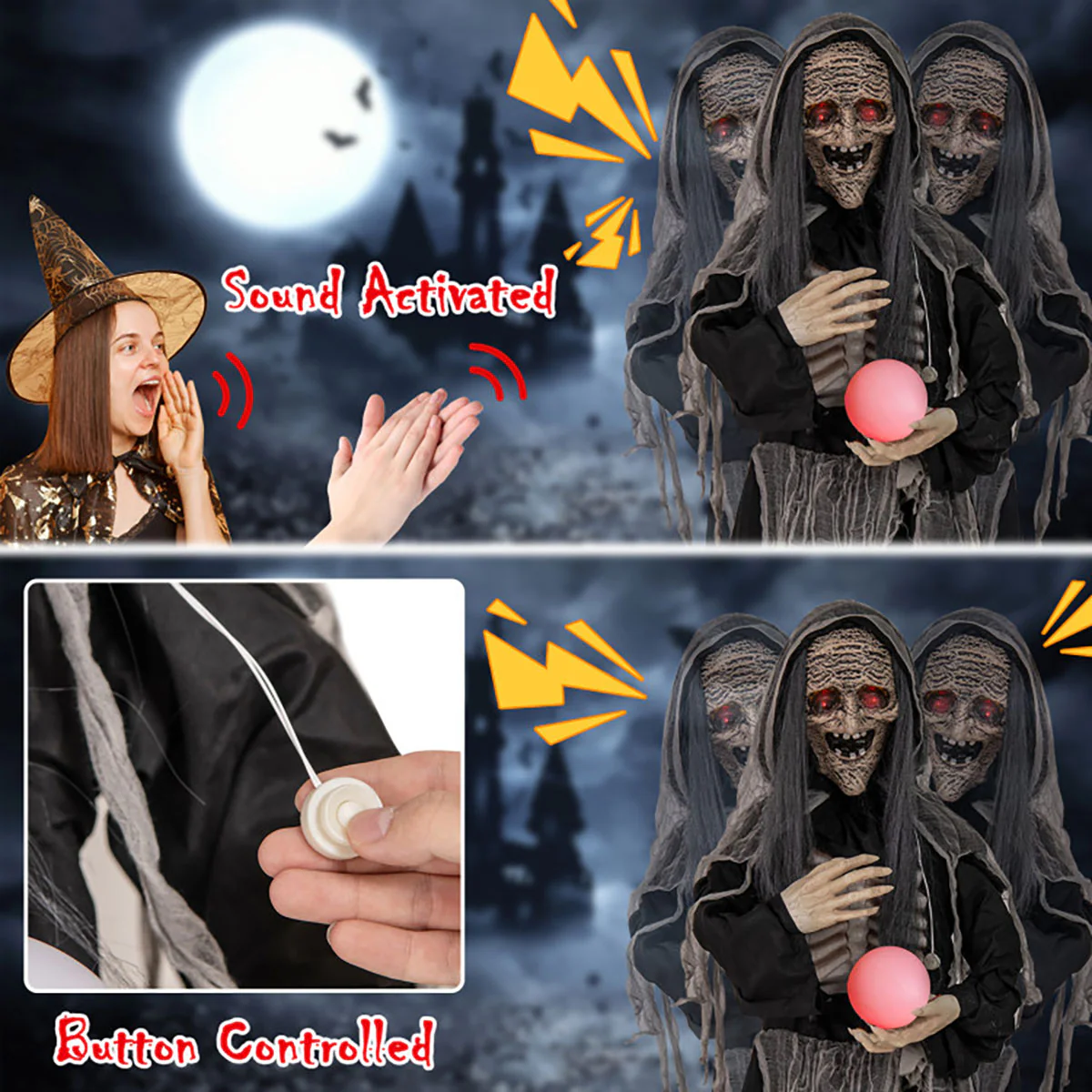 6 Ft. Mechanized Witch - Image 6