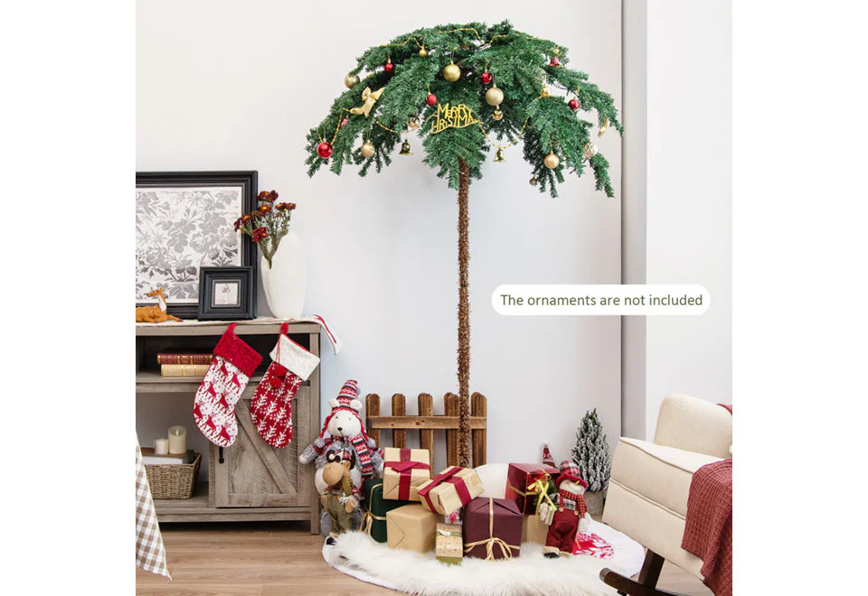 6-Ft. Pre-Lit Christmas Palm Tree - Image 3