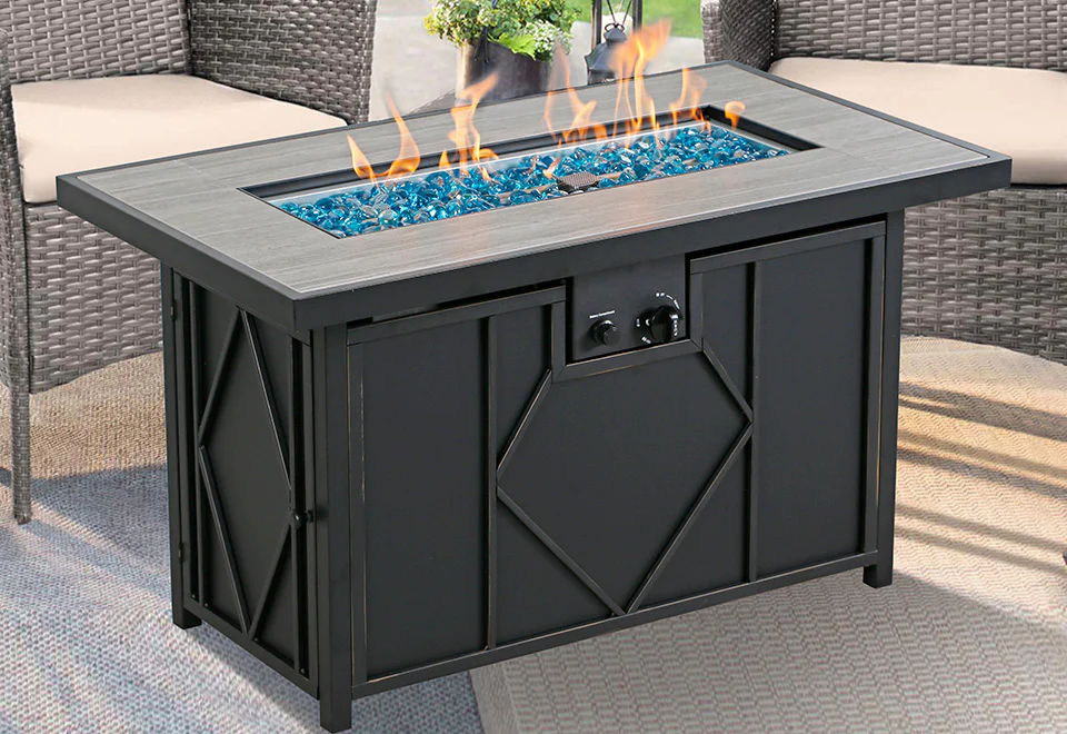 60,000 BTU Rectangular Propane Fire Pit - Image 3