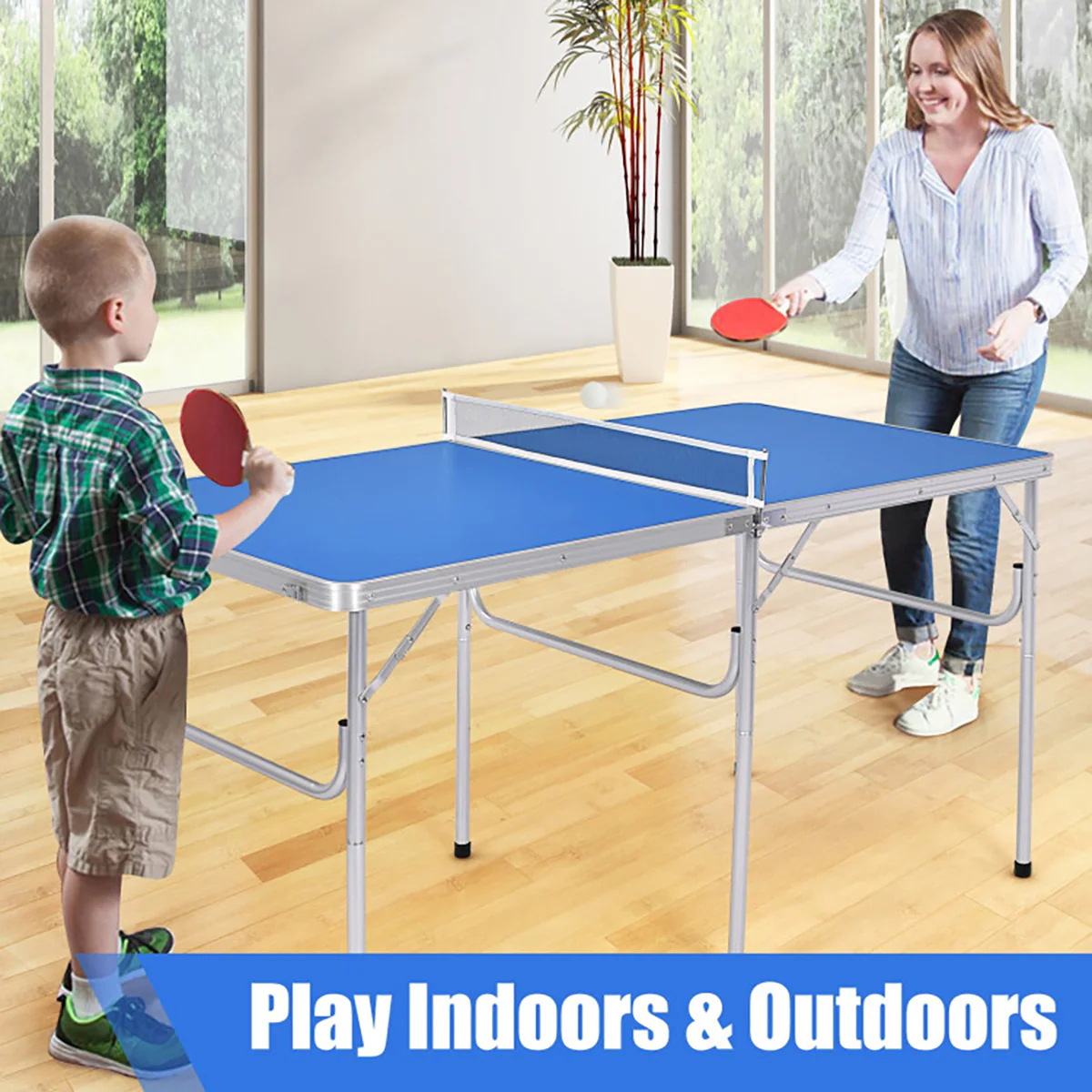 60'' Folding Ping Pong Table Game Set - Image 14