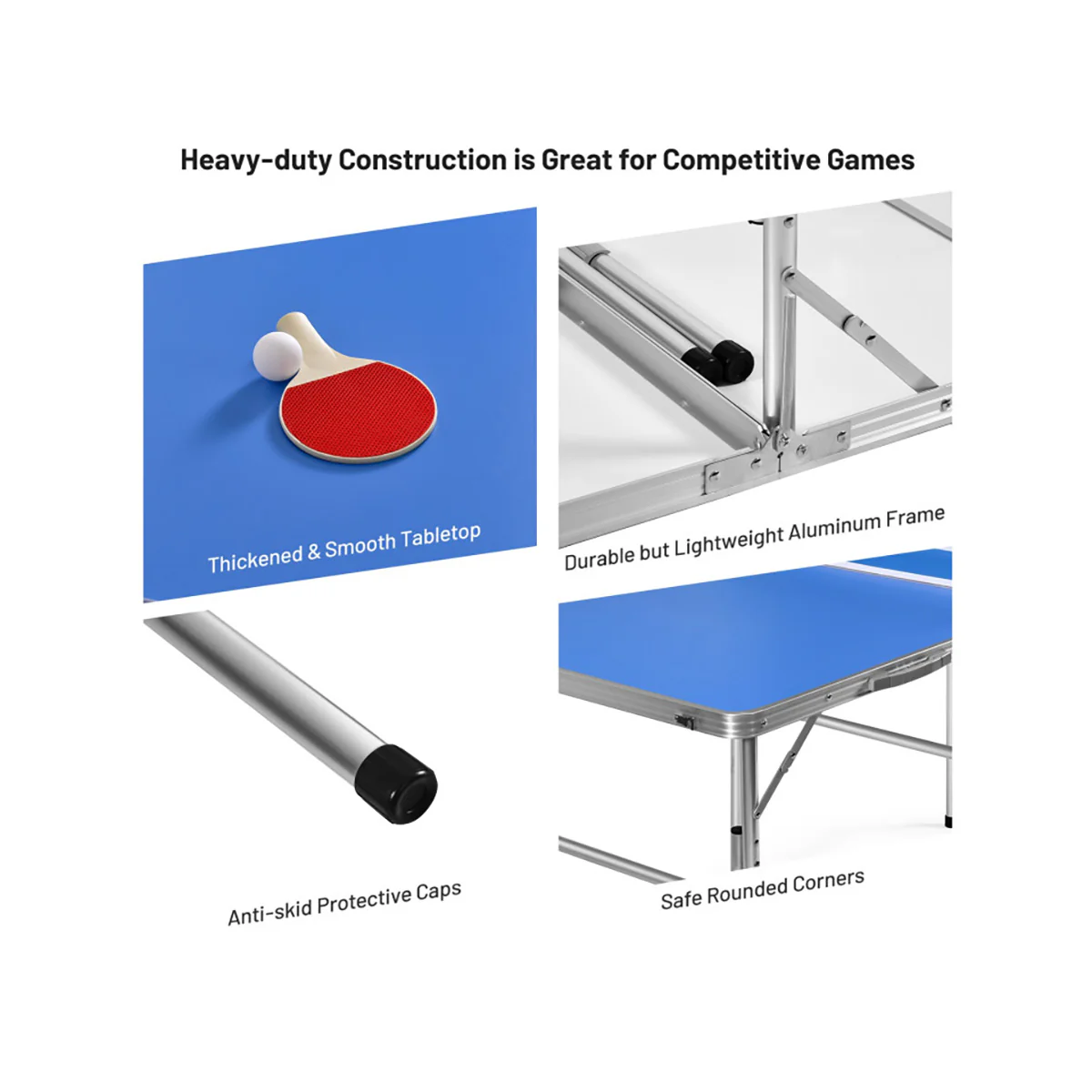 60'' Folding Ping Pong Table Game Set - Image 15